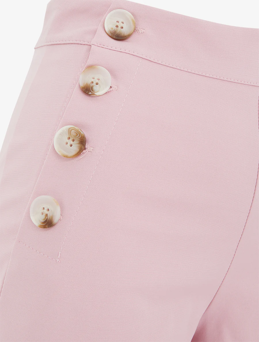 Short uni taille haute - Rose - Image 3