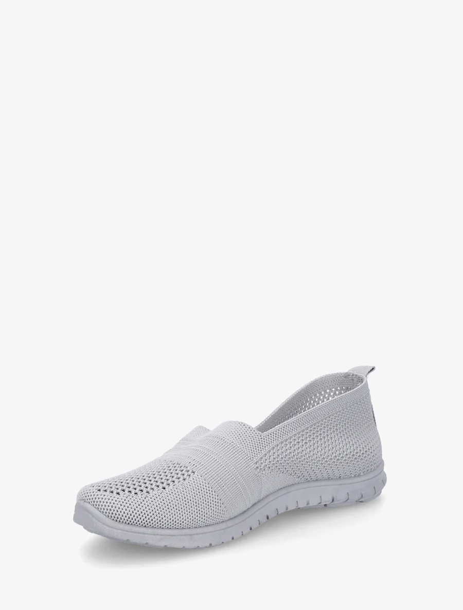 Slip-on en maille - Gris clair - Image 3