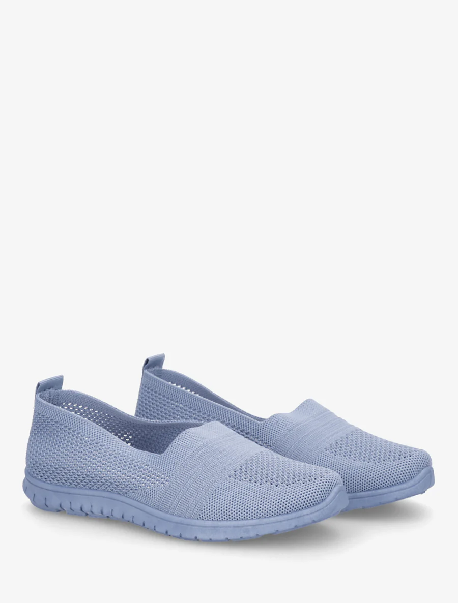 Slip-on en maille - Bleu clair - Image 4
