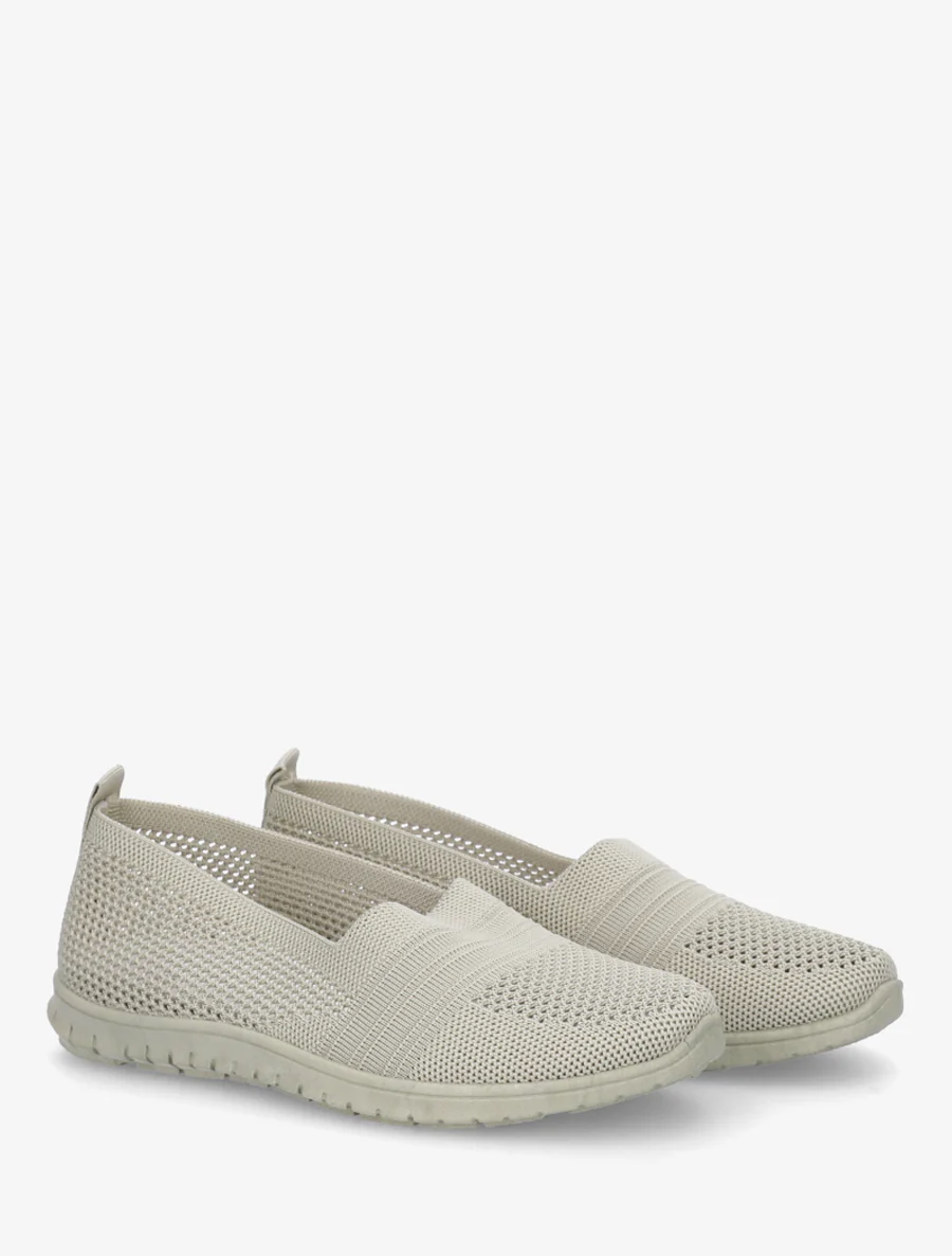 Slip-on en maille - Vert olive - Image 4