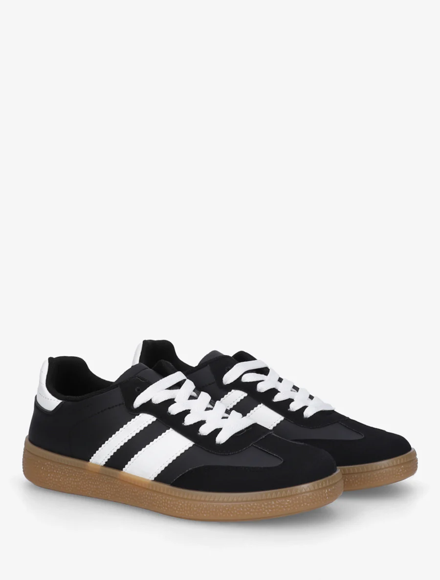 Sneakers à bandes contrastantes - Noir - Image 4