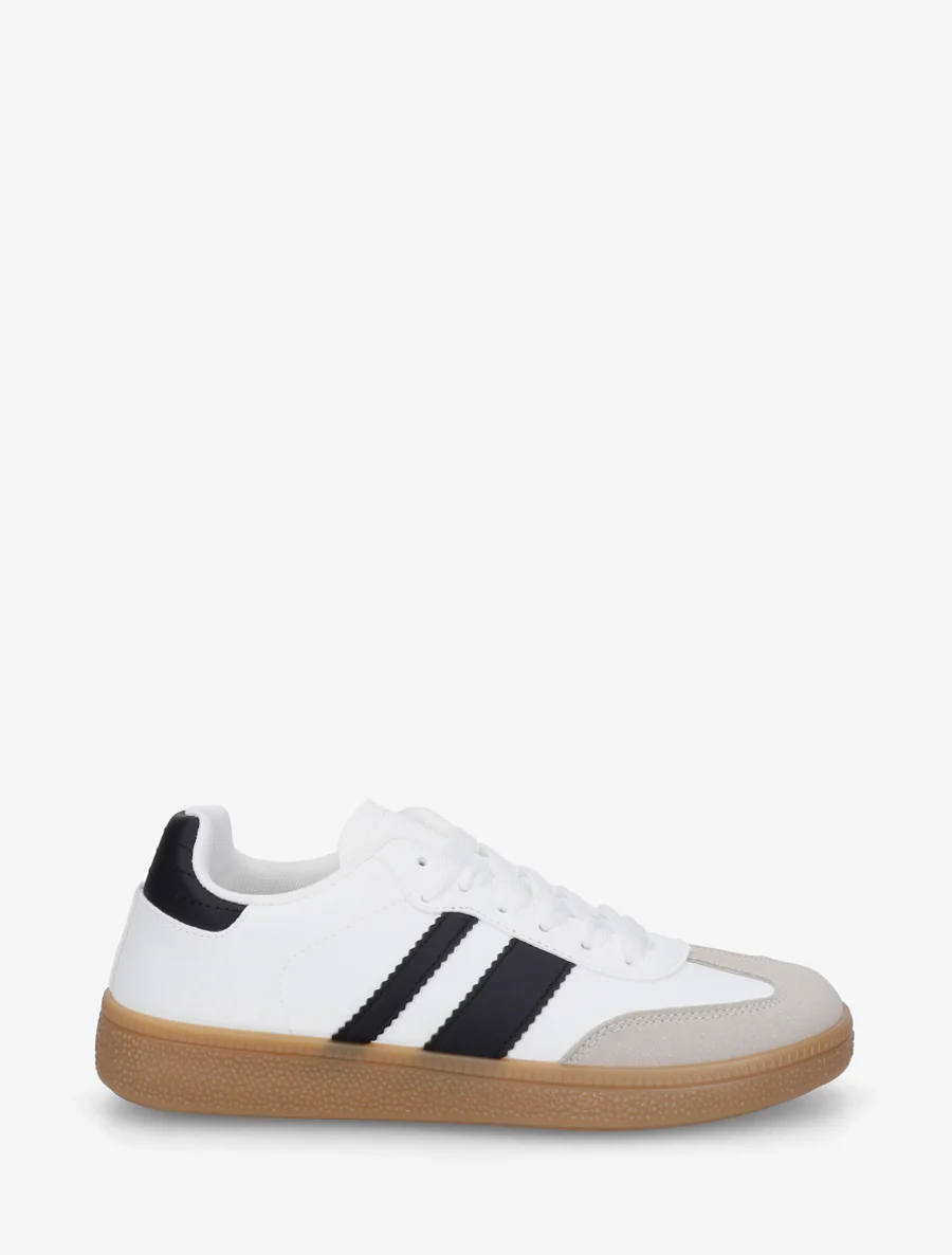 Sneakers à bandes contrastantes - Blanc