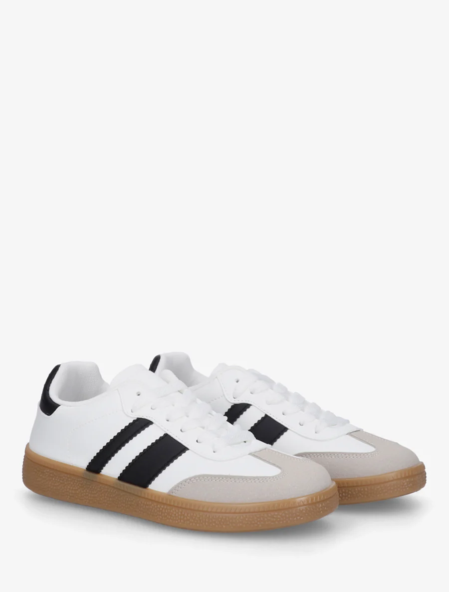 Sneakers à bandes contrastantes - Blanc - Image 4