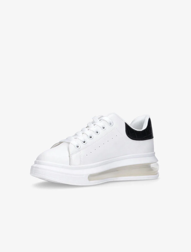 Sneakers à bulles d'air et détail croco - noir - Image 3
