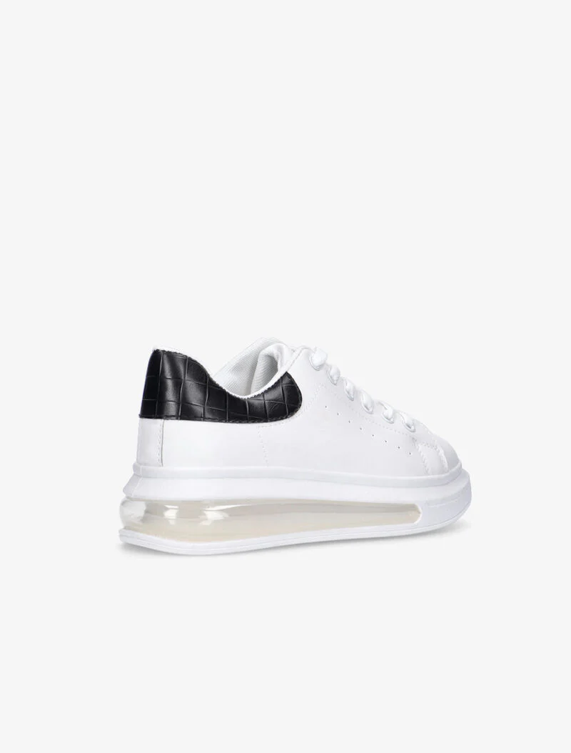 Sneakers à bulles d'air et détail croco - noir - Image 4