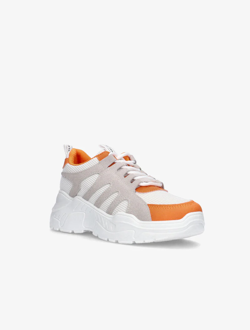 Sneakers à détails colorés - orange