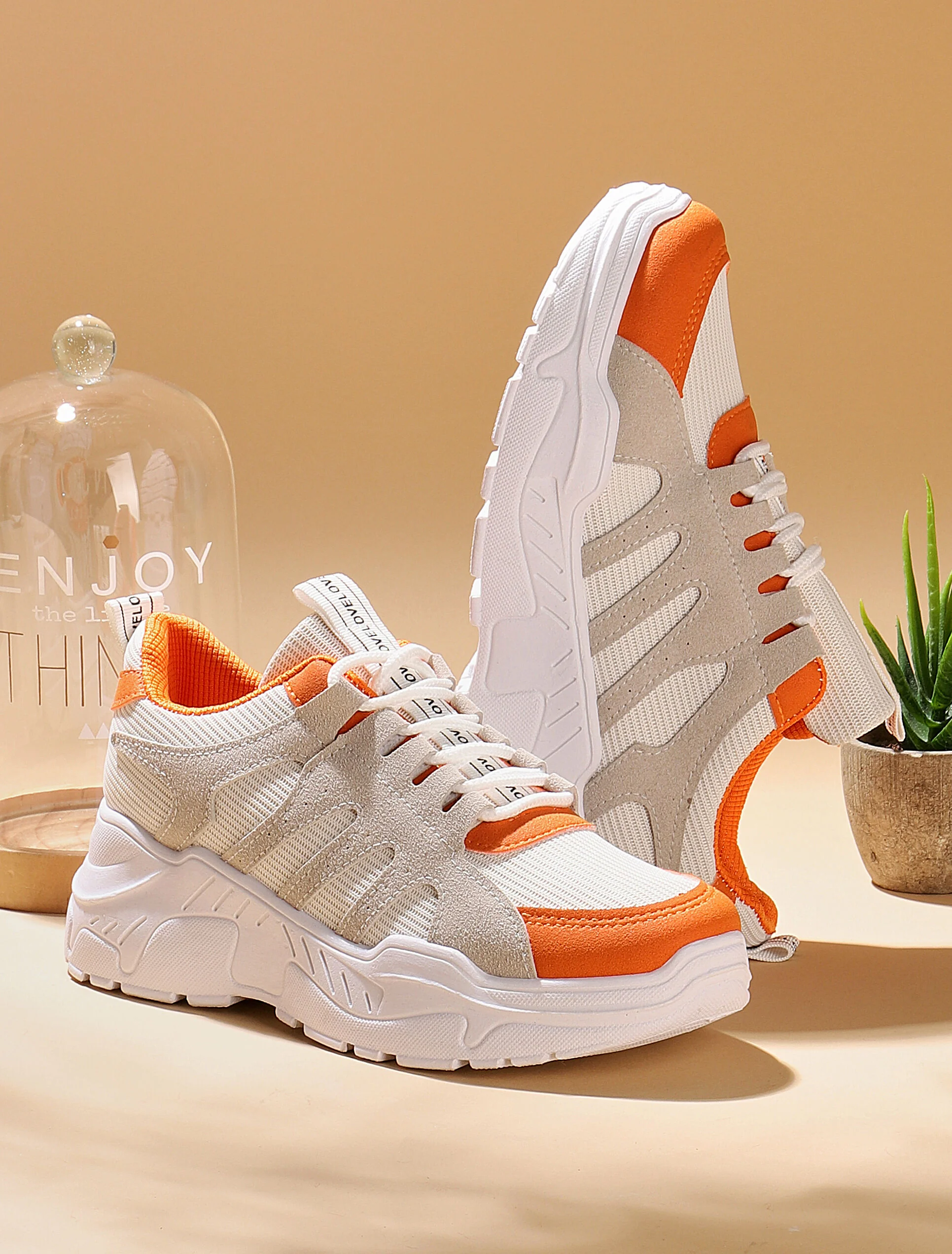 Sneakers à détails colorés - orange - Image 6