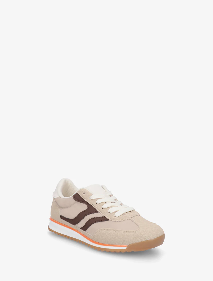 Sneakers à double lacets - Taupe - Image 2