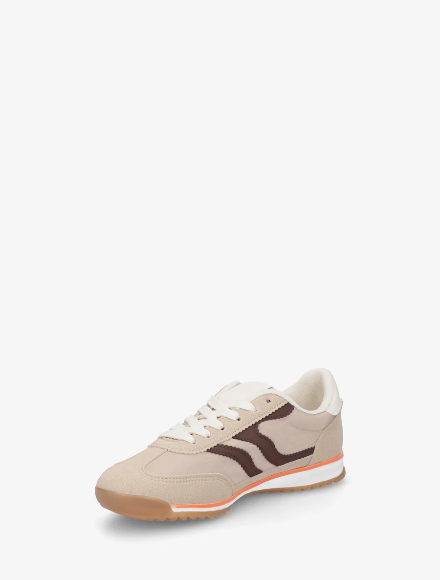 Sneakers à double lacets - Taupe - Image 3
