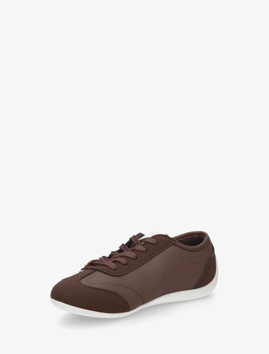 Sneakers à empiècement bijoux dépareillés - Marron - Image 3