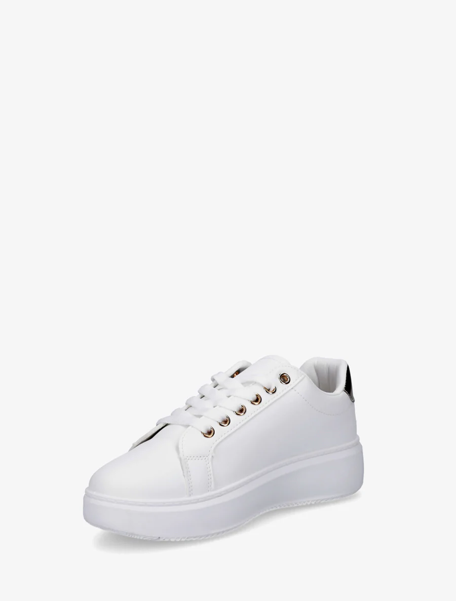 Sneakers à empiècement coeur strassé - Or - Image 3