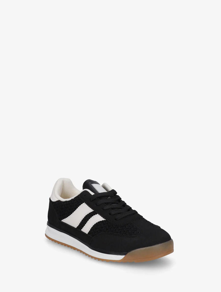 Sneakers à empiècement effet maille et détails contrastants - Noir - Image 2