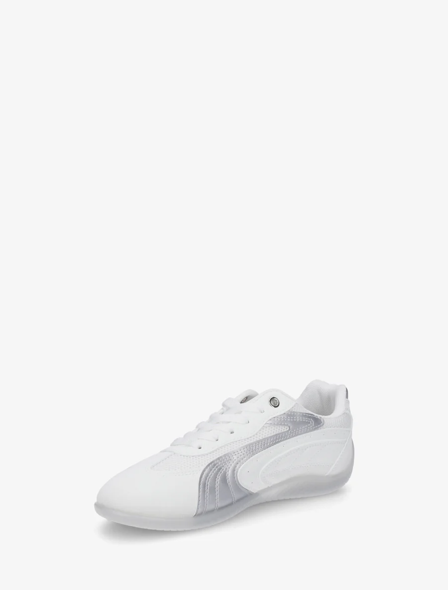 Sneakers à empiècement effet nubuck et mesh - Blanc - Image 3