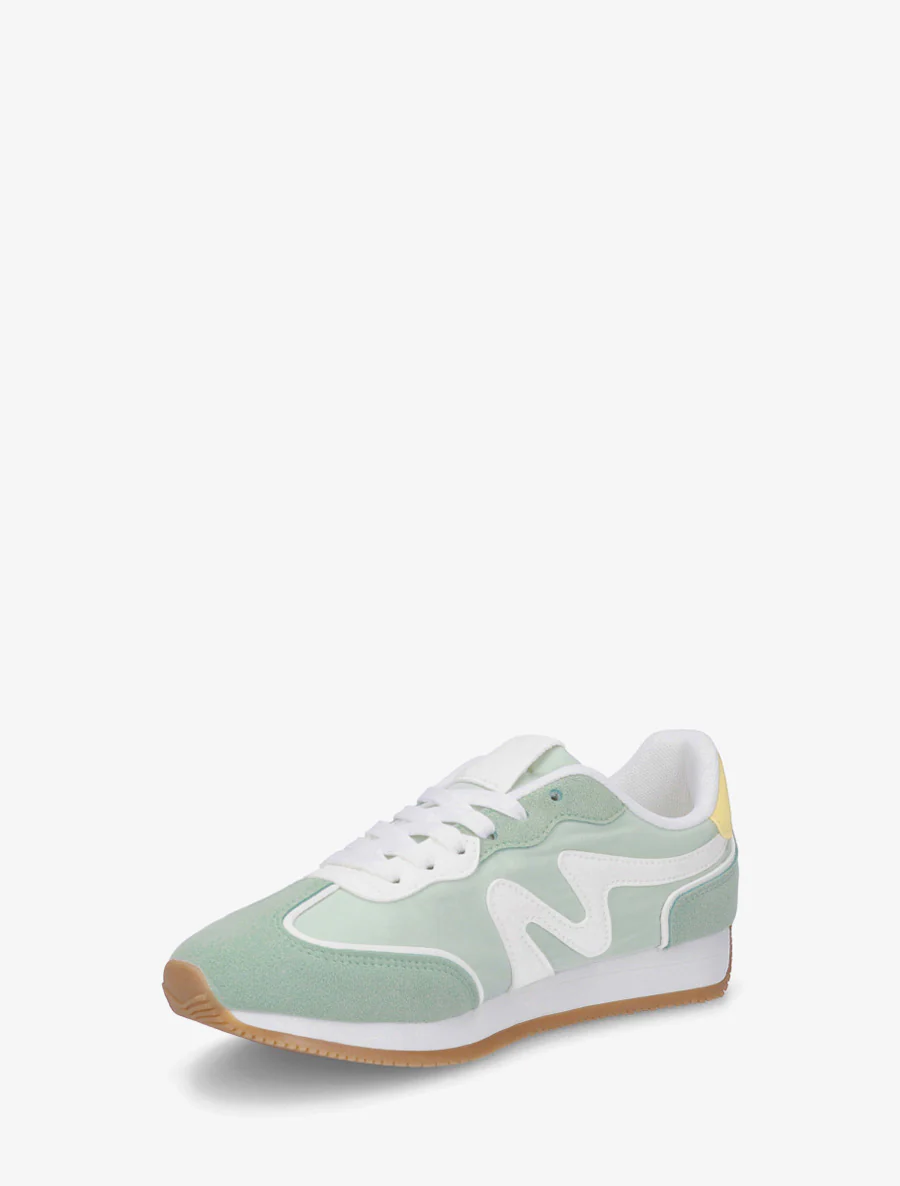 Sneakers à empiècement nubuck - Vert d'eau - Image 3
