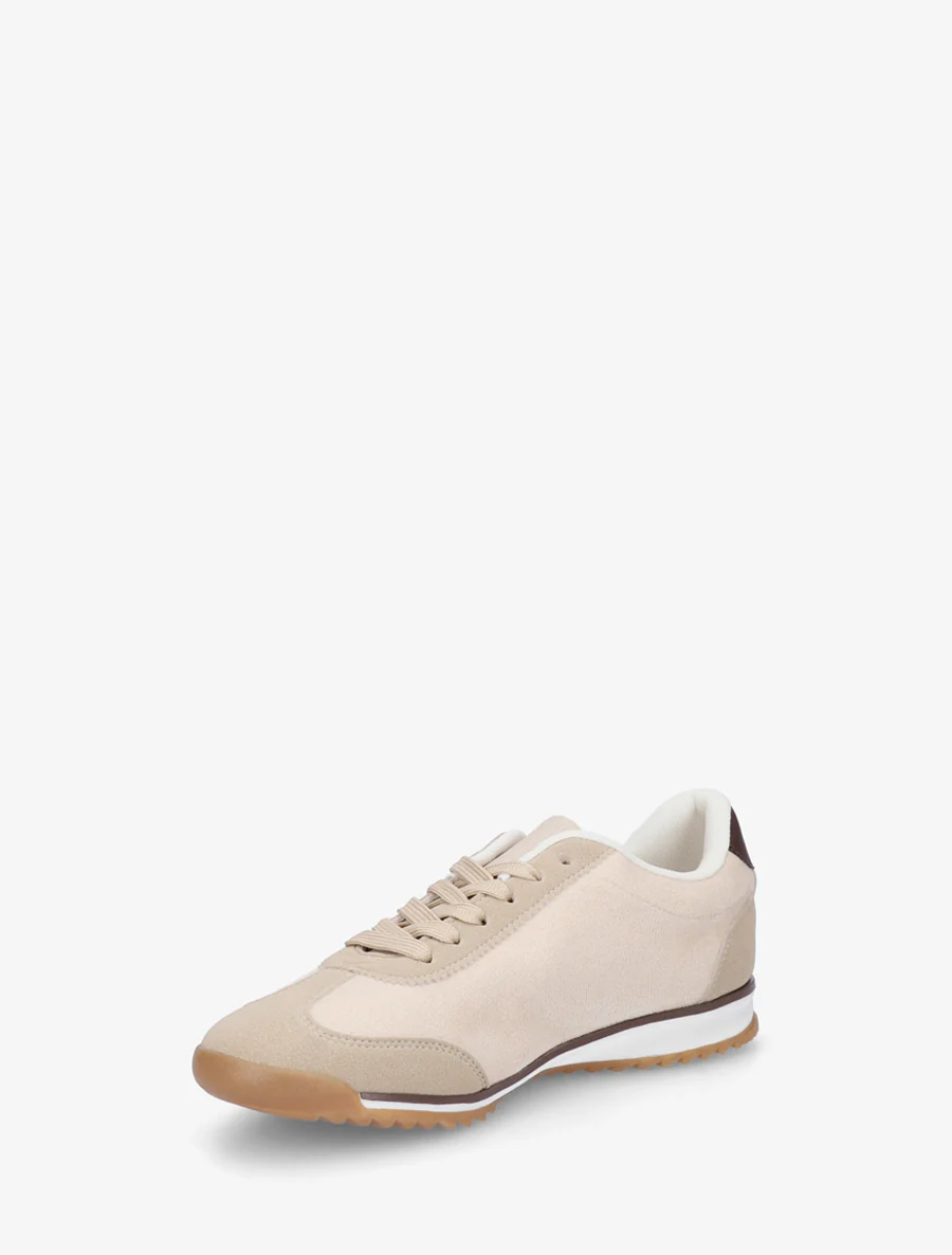Sneakers à strass en suédine - Beige - Image 3