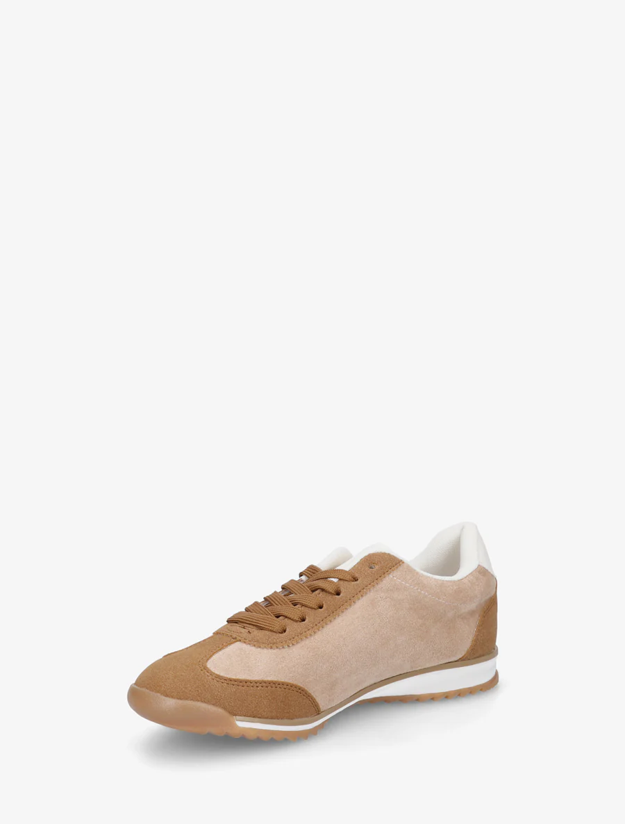 Sneakers à strass en suédine - Camel - Image 3