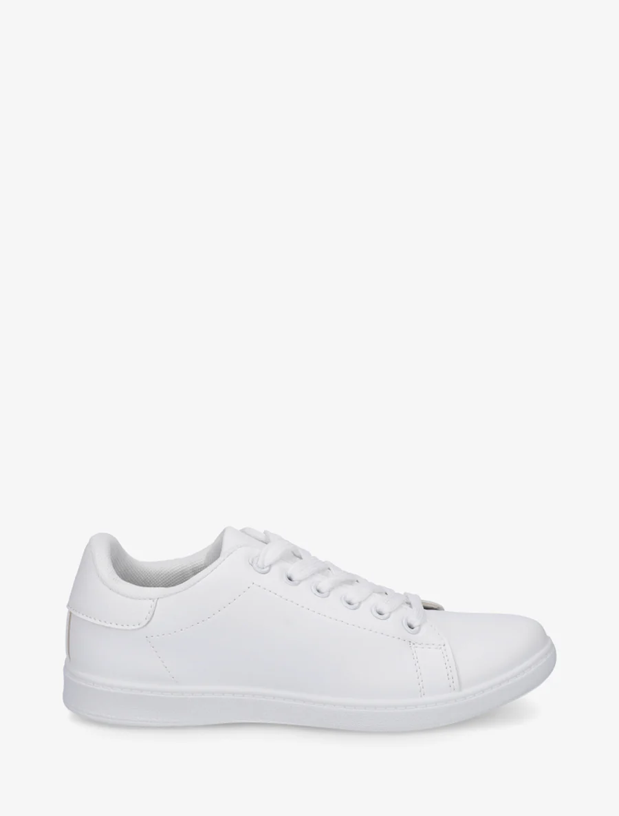 Sneakers basiques en simili - Blanc