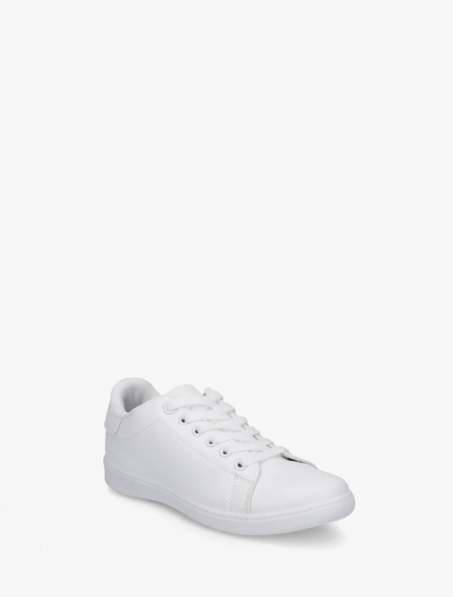 Sneakers basiques en simili - Blanc - Image 2