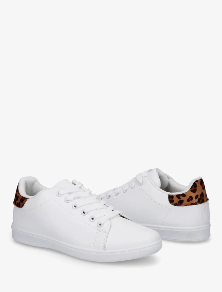 Sneakers basiques en simili - Camel - Image 4