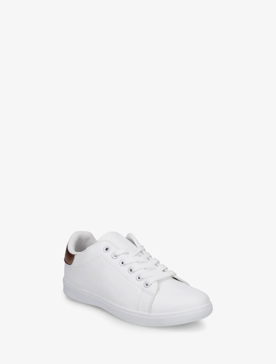 Sneakers basiques en simili - Doré rose - Image 2