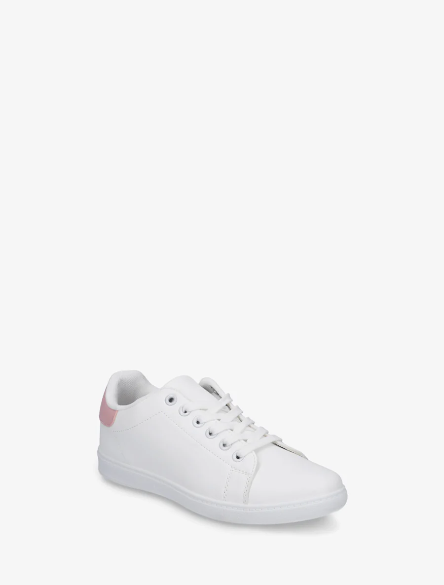 Sneakers basiques en simili - Rose - Image 2