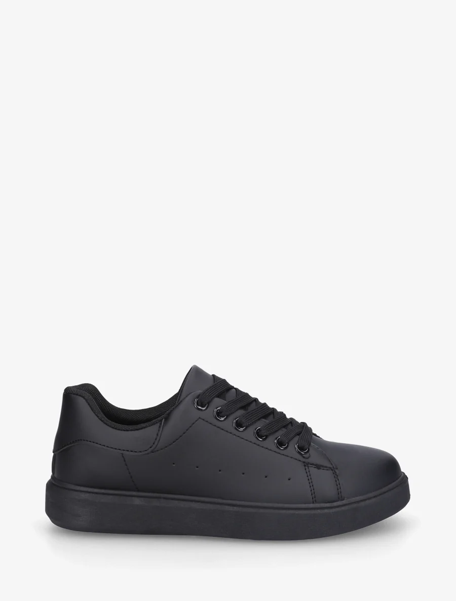Sneakers basiques en simili - Noir