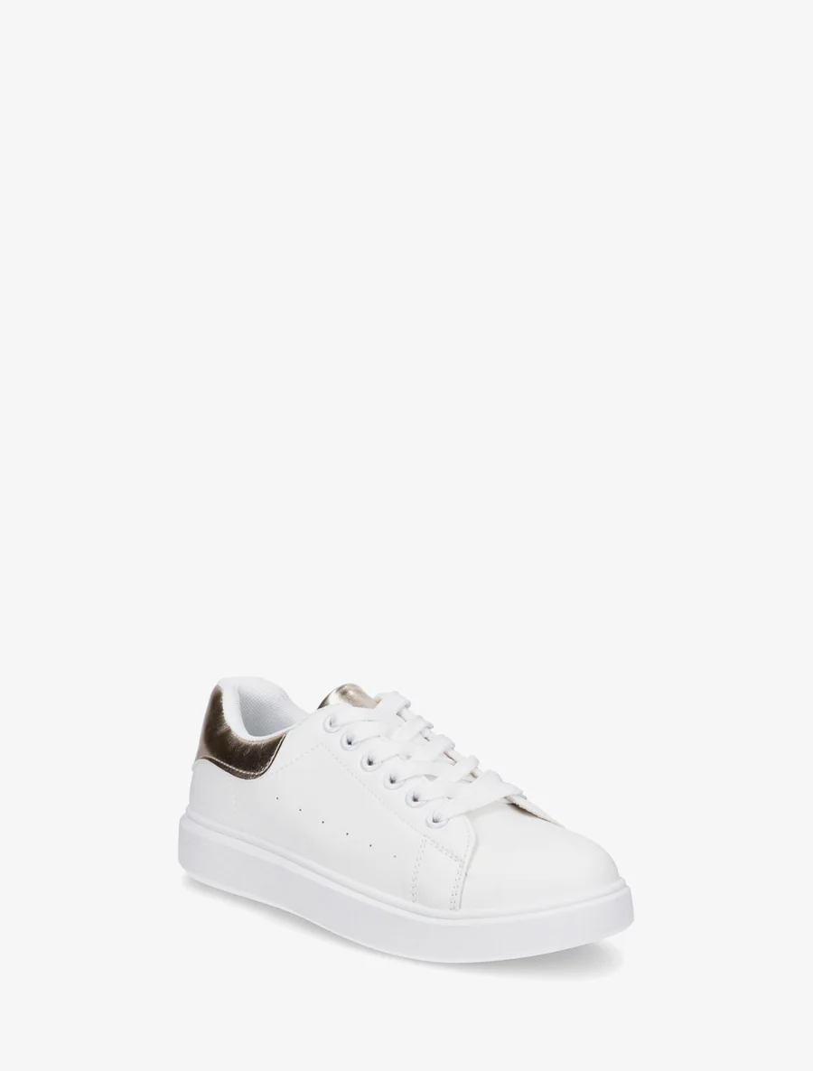 Sneakers basiques en simili - Or - Image 2