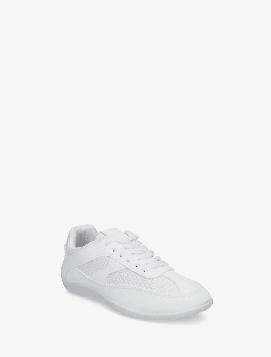 Sneakers en simili et toile - Blanc - Image 2