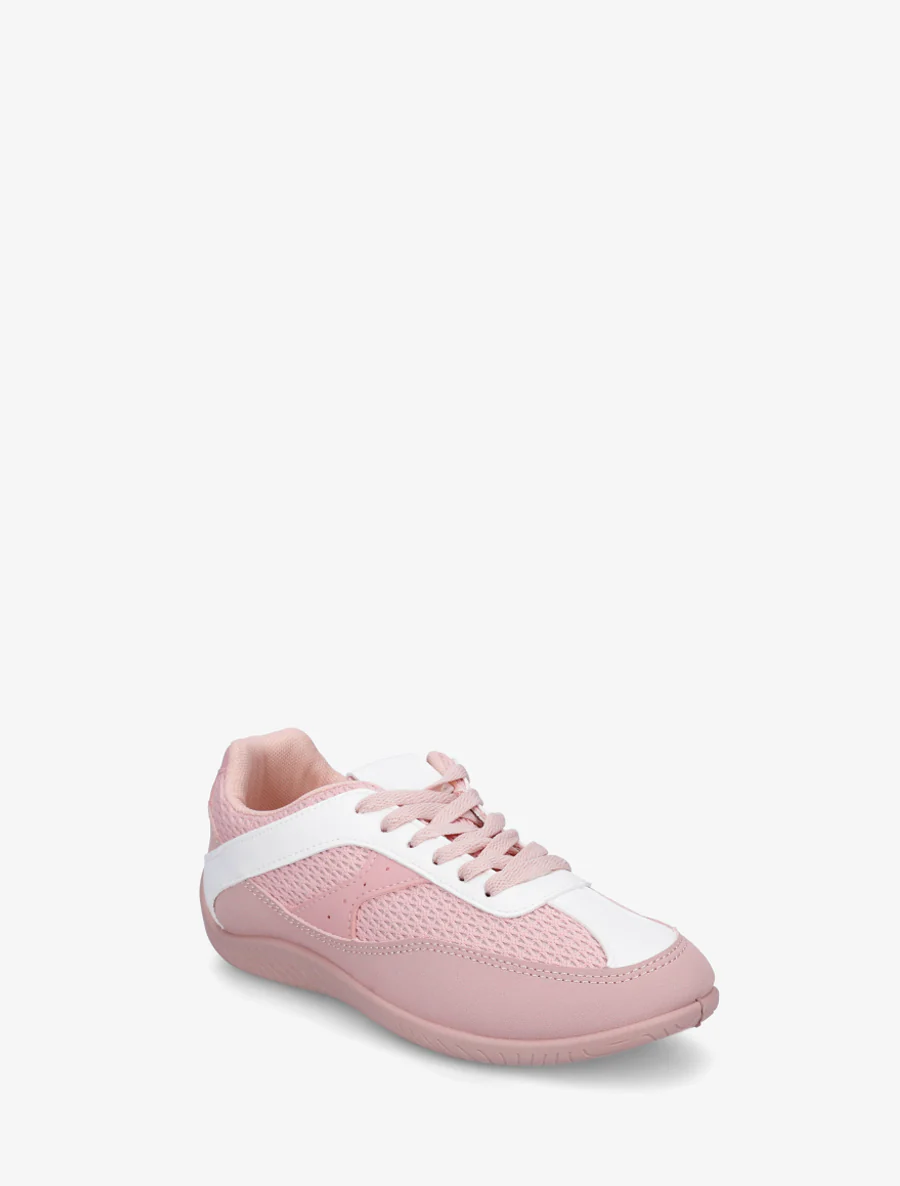 Sneakers en simili et toile - Rose - Image 2