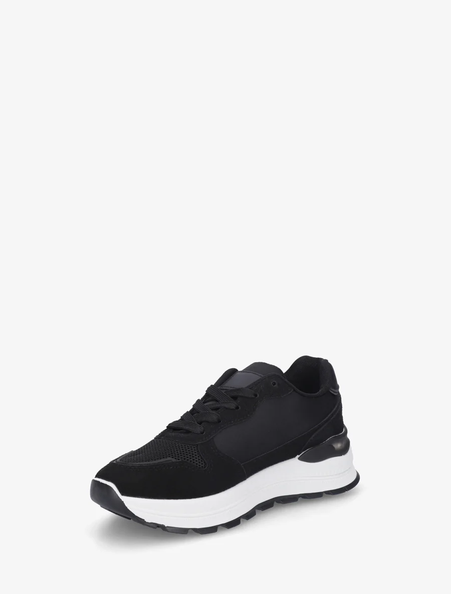 Sneakers en simili stylisés - Noir - Image 3