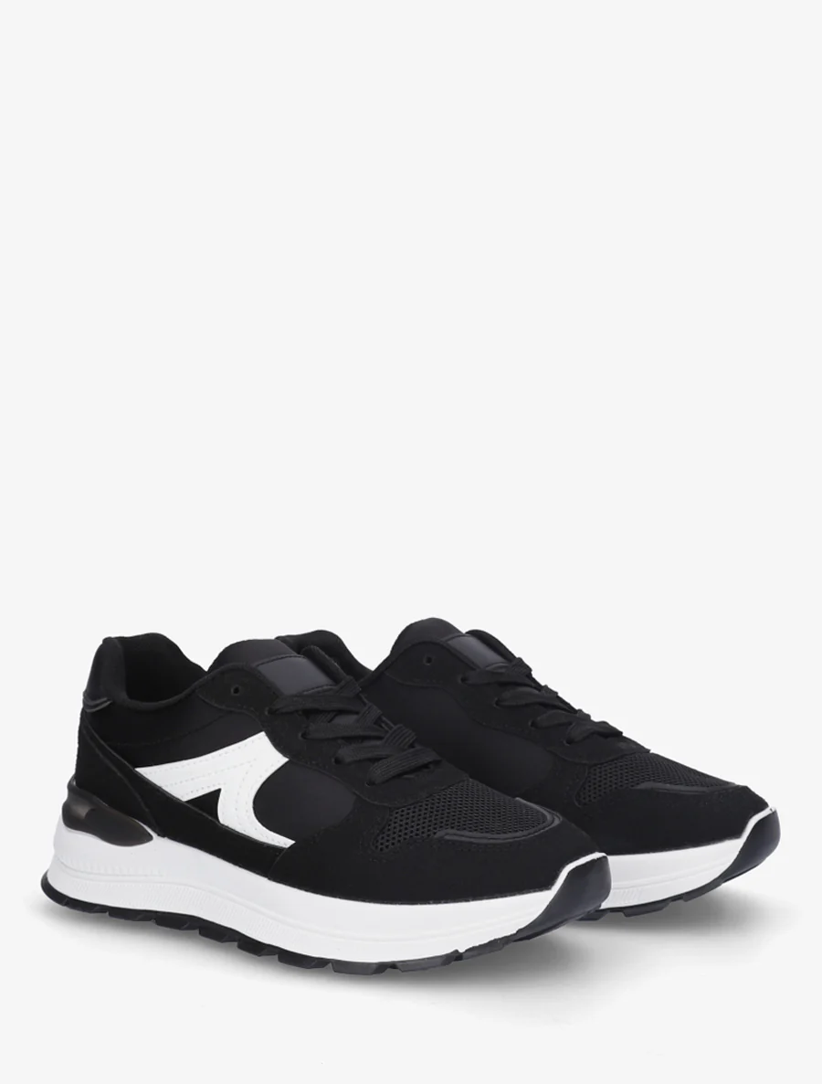 Sneakers en simili stylisés - Noir - Image 4