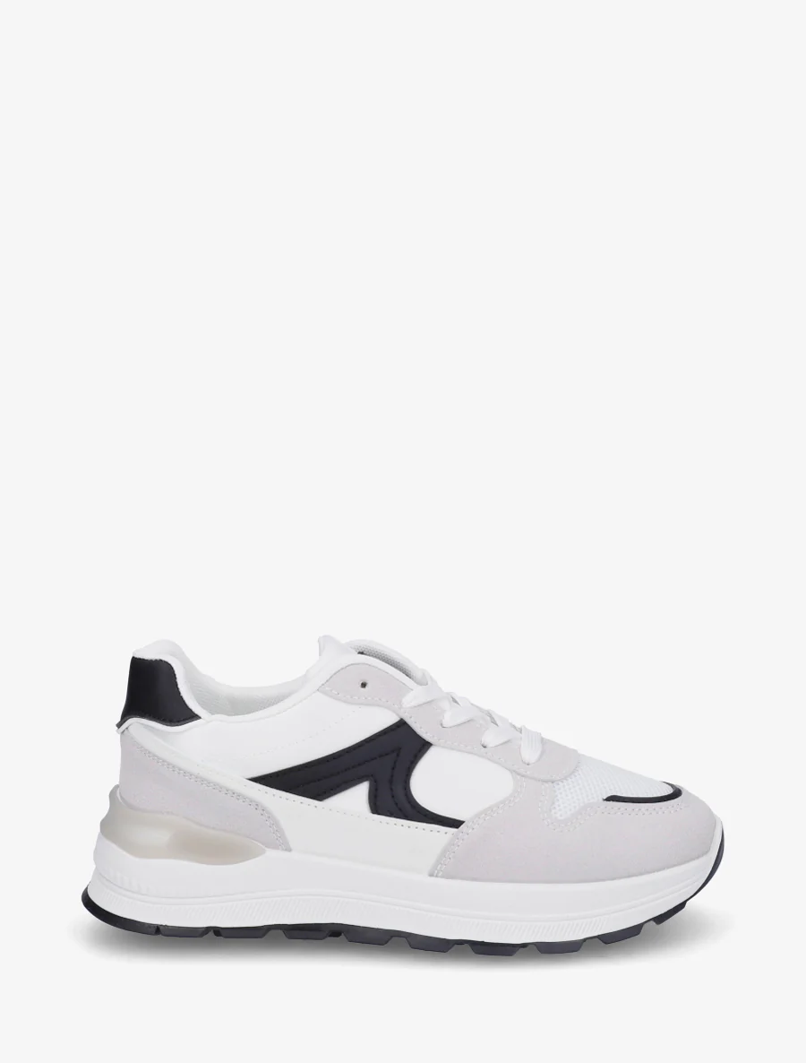 Sneakers en simili stylisés - Blanc