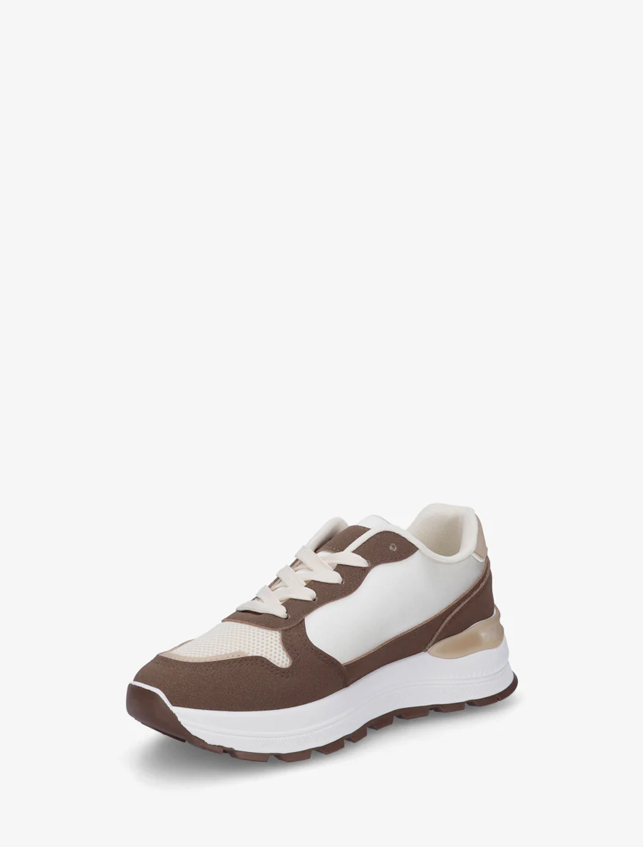 Sneakers en simili stylisés - Marron - Image 3