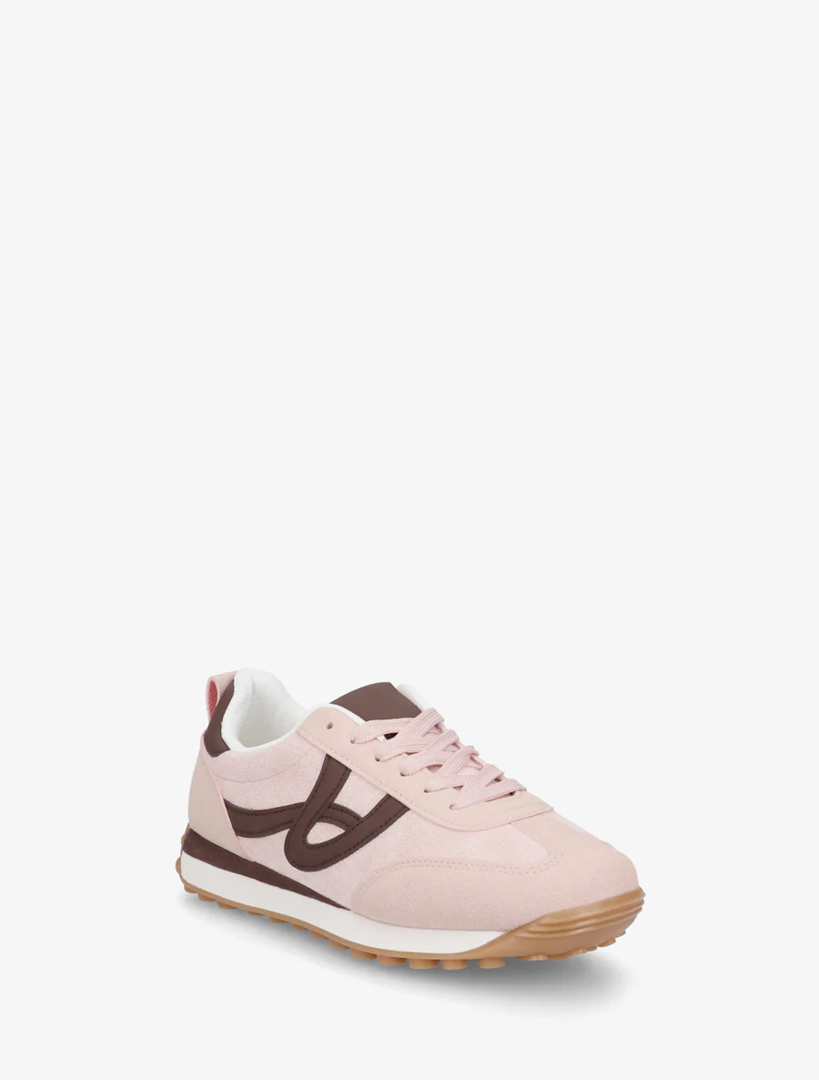 Sneakers en suédine à détails contrastants - Rose - Image 2