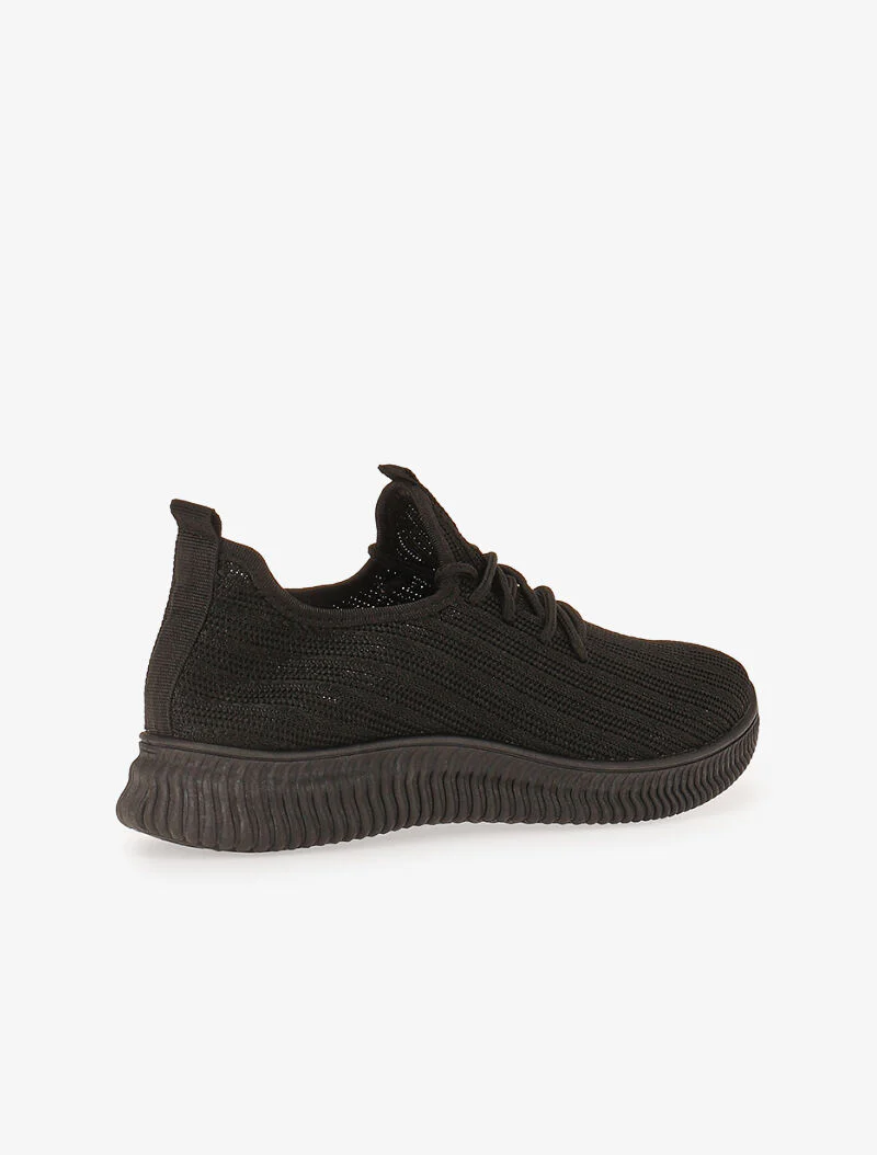 Sneakers en tissu à lacets - noir - Image 5