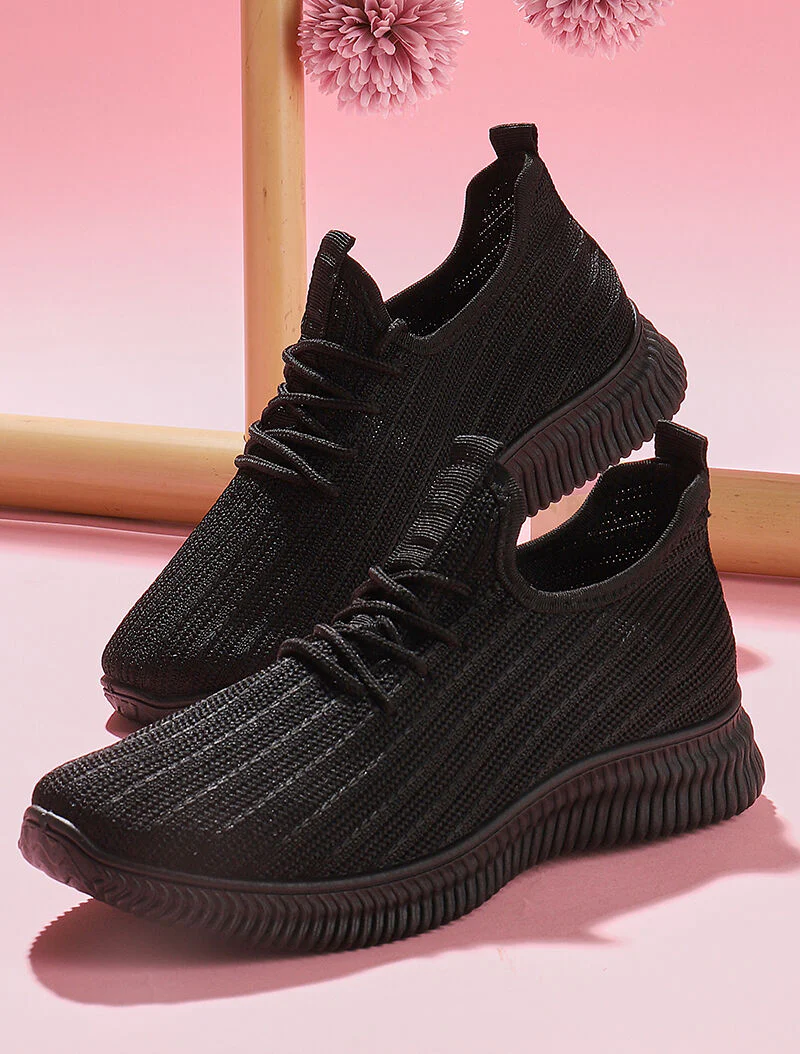 Sneakers en tissu à lacets - noir - Image 6
