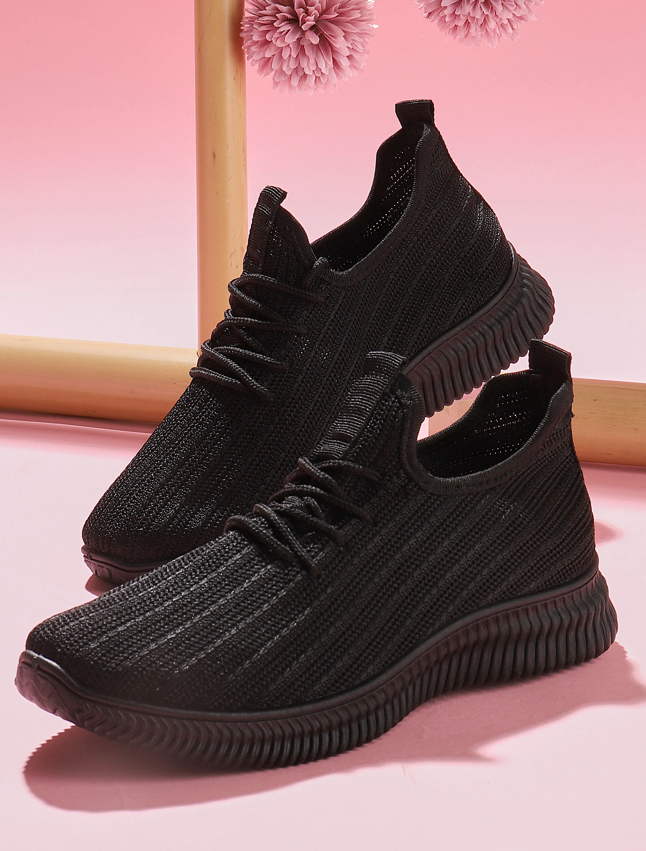 Sneakers en tissu à lacets - noir - Image 7
