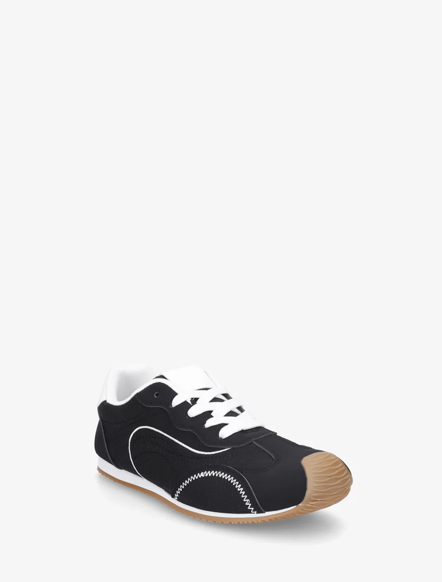 Sneakers texturés effet nubuck - Noir - Image 2