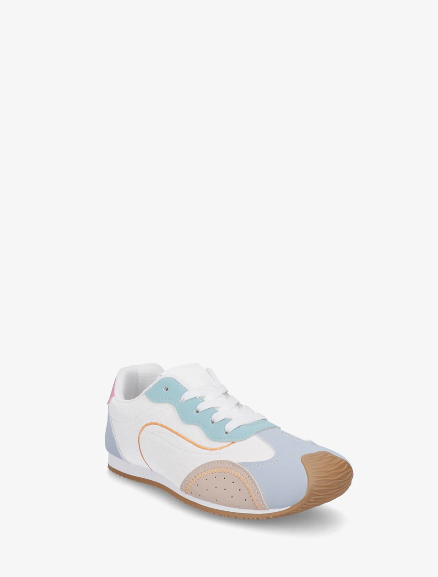 Sneakers texturés effet nubuck - Vert d'eau - Image 2