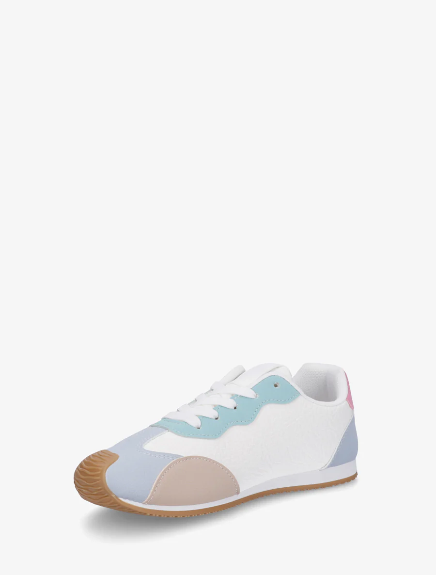 Sneakers texturés effet nubuck - Vert d'eau - Image 3