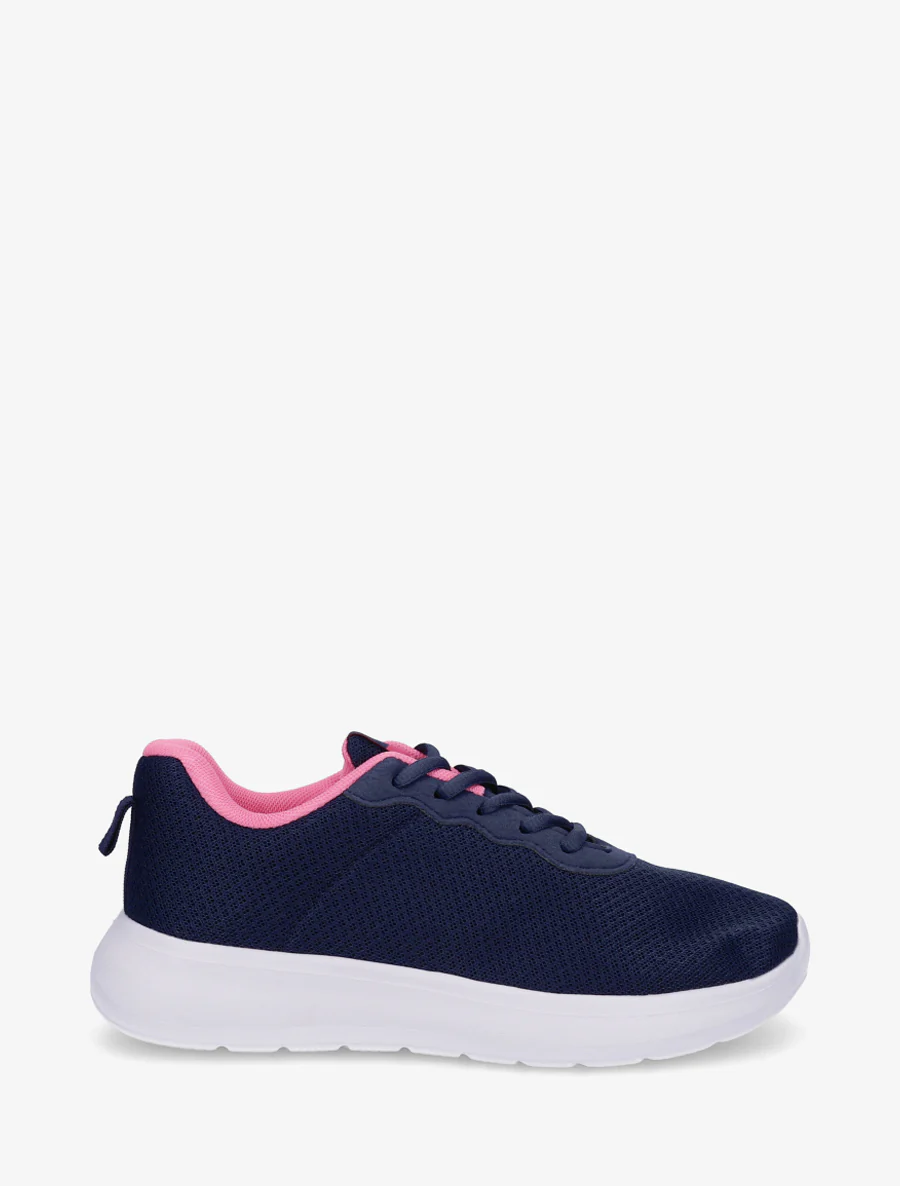 Sneakers unies en mesh - Marine