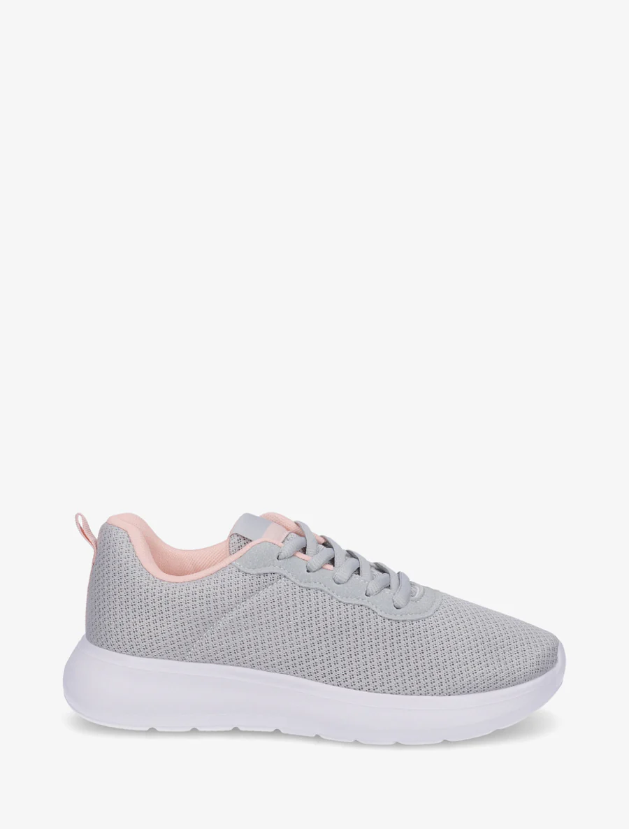 Sneakers unies en mesh - Gris
