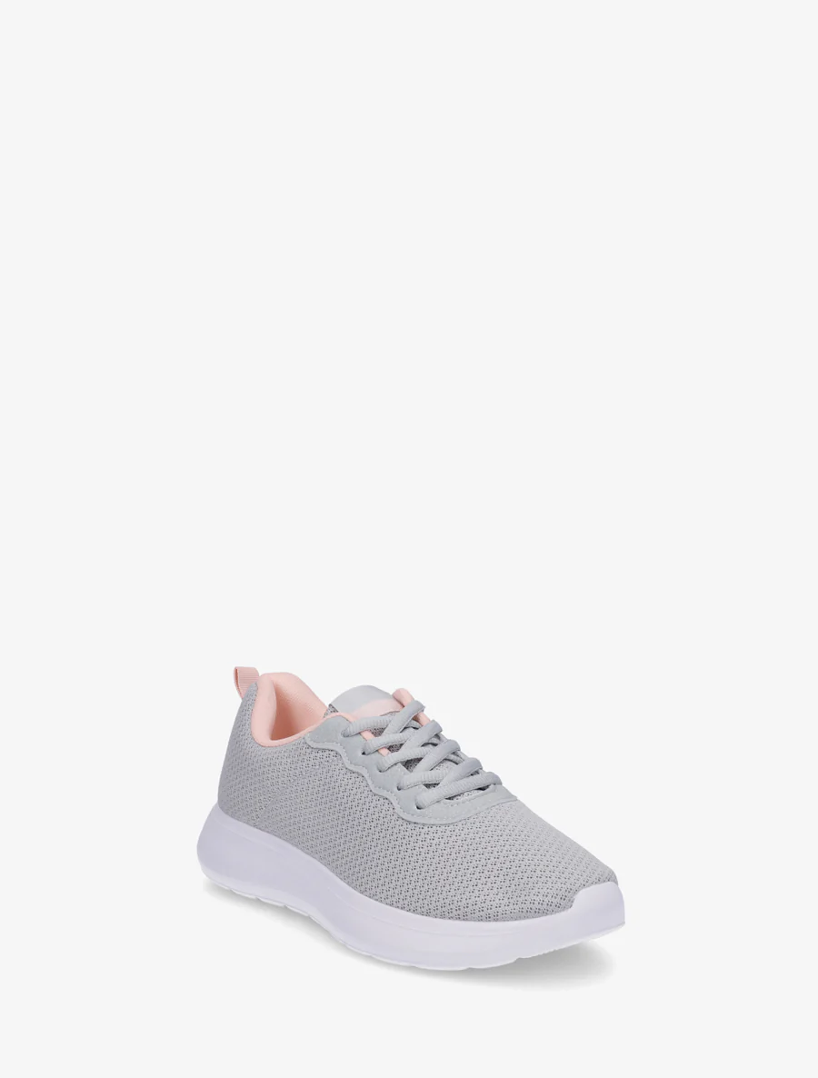 Sneakers unies en mesh - Gris - Image 2