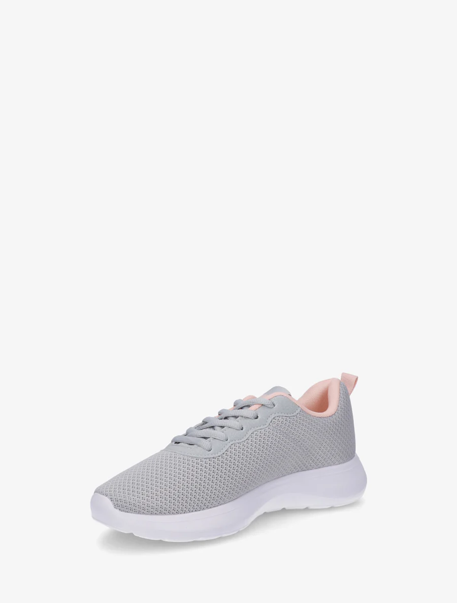 Sneakers unies en mesh - Gris - Image 3