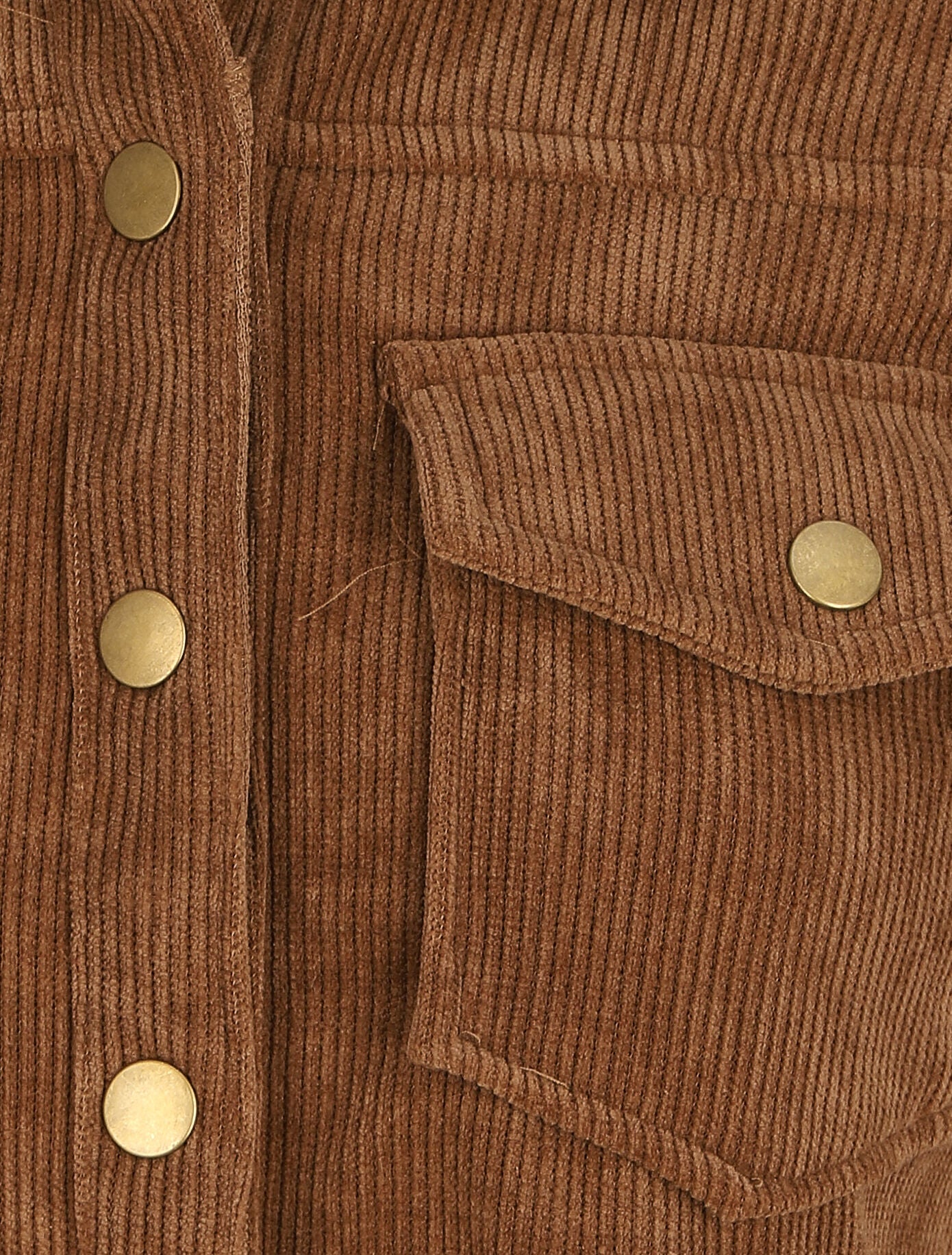 Surchemise en velours cotelé - Marron - Image 3