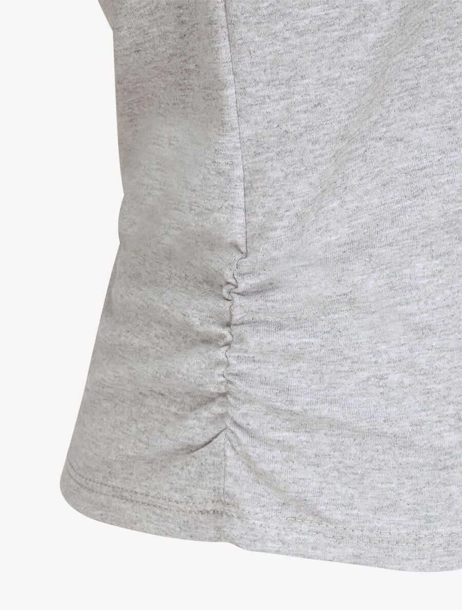 T-shirt à col V - Gris - Image 3
