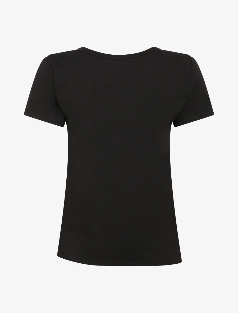 T-shirt à motif bouquet de fleurs - Noir - Image 2