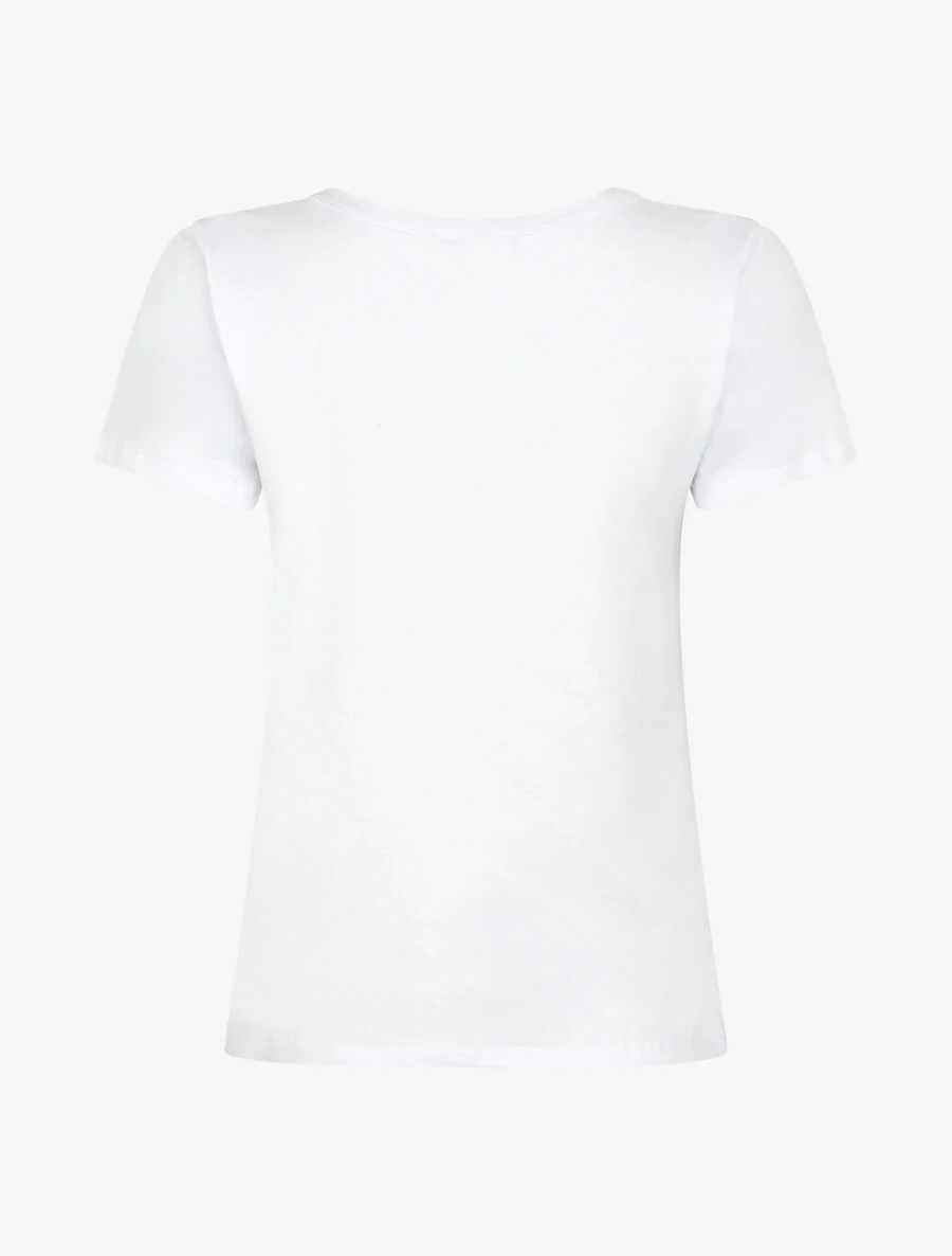 T-shirt à motif bouquet de fleurs - Blanc - Image 2