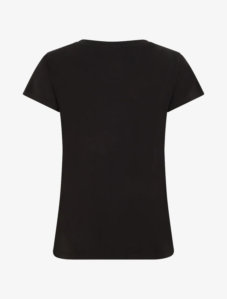 T-shirt à motif coeurs - Noir - Image 2