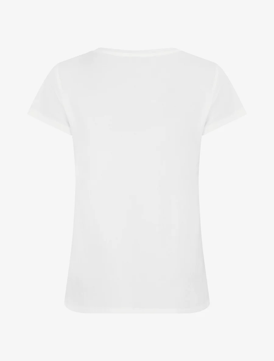 T-shirt à poche plaquée à motif floral - Blanc - Image 2